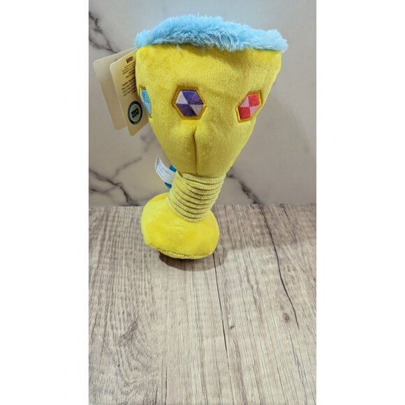 Bark The Howly Grail Plush Dog Toy  size M-L Yellow & Blue Durable Chewable - Picture 6 of 6